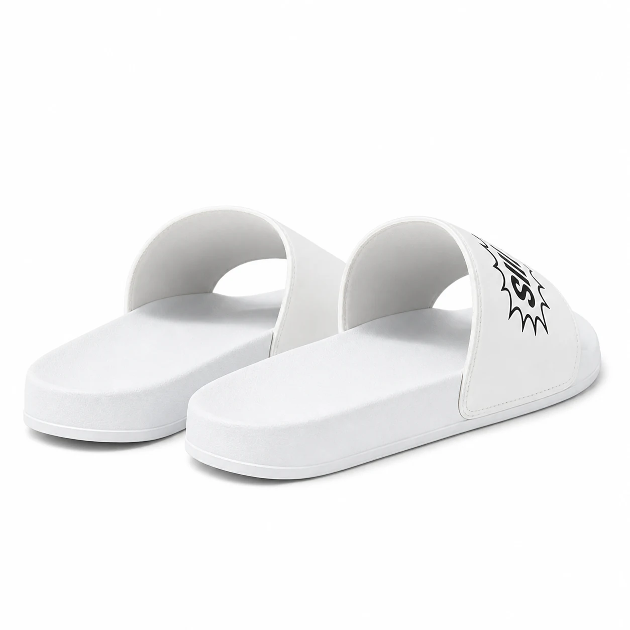 SIII! Slippers wit, achterkant